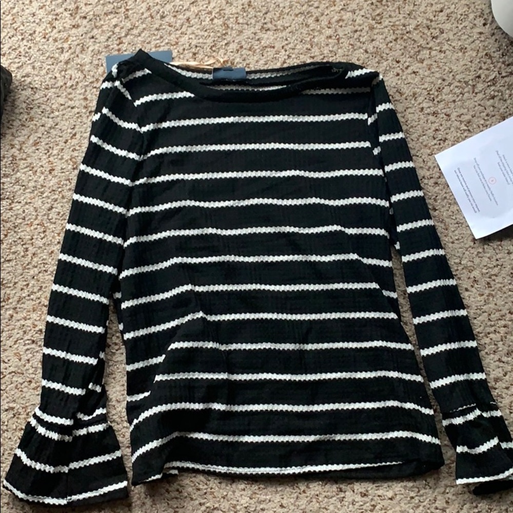 Black & white striped sweater